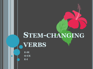 all Stem Changing Verbs Spanish PowerPoint SP2