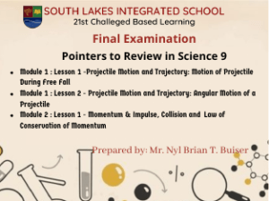Pointers to Review in Science 9 (Final Examintion)