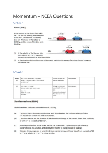 3 Momentum - NCEA with ANSWERS