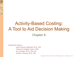 Activity-Based Costing: ABC Decision Making