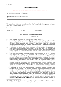 Compliance Form  English Law  December 2020
