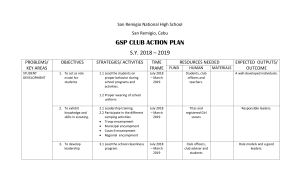 GSP Action Plan
