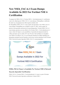 New NSE6 FAC-6.1 Exam Dumps