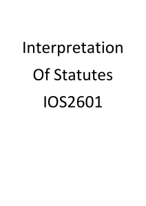 IOS2601-interpretation of statutes notes