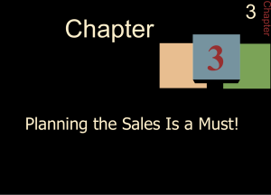 Sales planning n processs