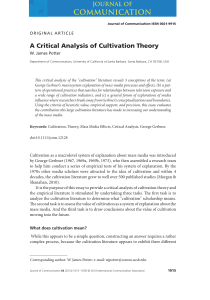 A Critical Analysis of Cultivation Theory