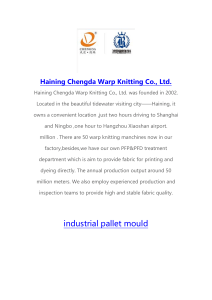 Haining Chengda Warp Knitting Co., Ltd.
