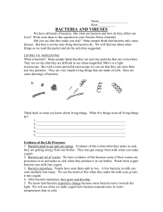 Bacteria Packet