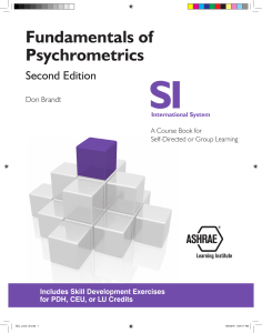 ASHRAE - Fundamentals of Psychrometrics