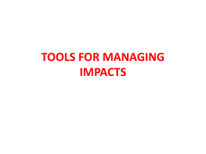 week 5 TOOLS FOR MANAGING IMPACTS