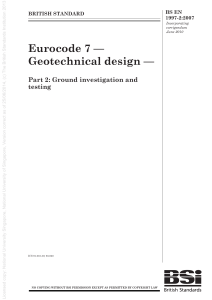 Eurocode 7 Geotechnical Design - Ground Investigation and Testing