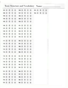 Toeic Structure Answer Sheet