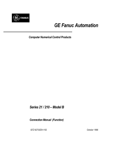 Series 21 Model B Function Connection Manual - 62703EN