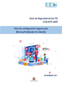 CCN-STIC-885F - Guía de configuración segura para Microsoft Defender for Identity 