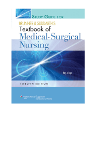 study guide for Textbook of Medical Surgical Nursing 12th Edition