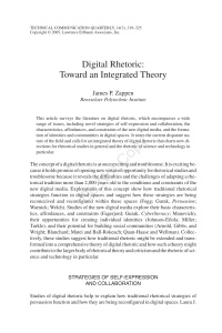 Digital Rhetoric - Towards an Integrated Theory