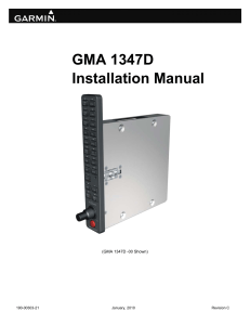 GMA 1347D Installation Manual