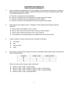 Sec 1Express Science Revision Worksheet 2
