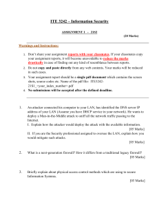 Information Security Assignment: Network Attacks & Firewalls