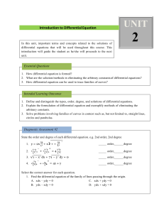 Differentia1 Equation Unit2