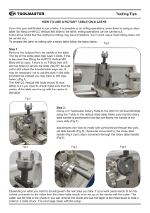 Using Rotary table on Lathe