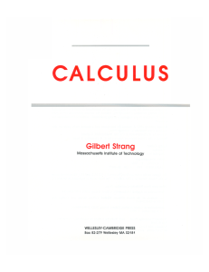 Calculus Textbook by Gilbert Strang