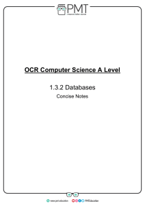 Databases Concise Note