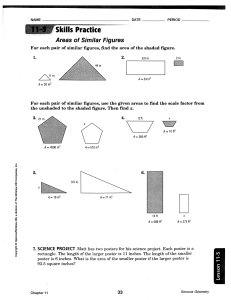 Areas of Similar Figures Worksheet