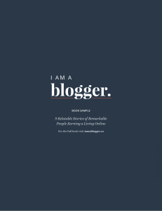 I Am A Blogger - book sample