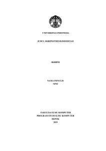 Thesis Template for Universitas Indonesia