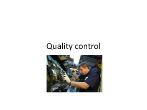 9 Quality control post