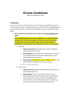 Reels Enoree Guidelines 01.13.2021