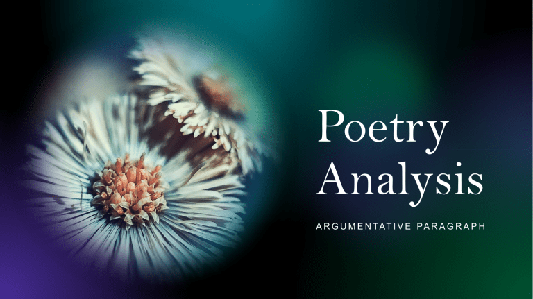 argumentative speech about poetry