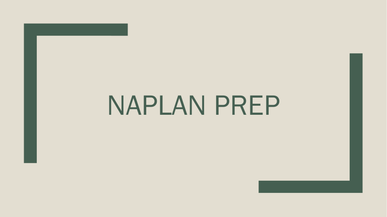 NAPLAN Practice NAPLAN Practice