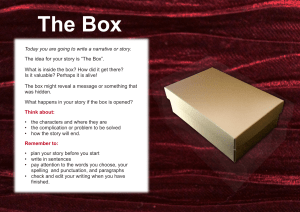 NAPLAN Narrative Prompt- The Box