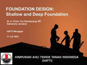 HATTI Mengajar - Foundation Design