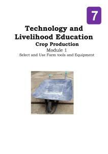 Farm Tools & Equipment: Crop Production Module