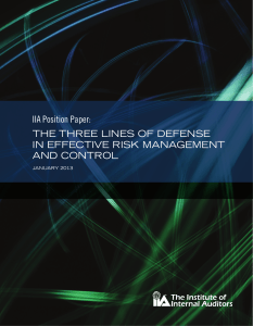 PP The Three Lines of Defense in Effective Risk Management and Control