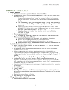 Administrative Law Outline