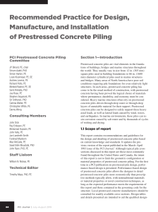 Prestressed Concrete Piling: Design, Manufacture & Installation