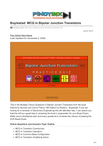 pinoybix.org-Boylestad MCQ in Bipolar Junction Transistors