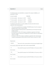 Accounting Liabilities Exam Question