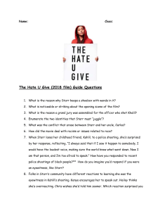 The Hate U Give (2018 film) Essay Questions
