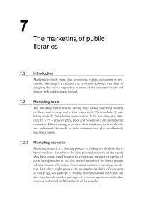 Marketing Public Libraries: Guidelines & Tools