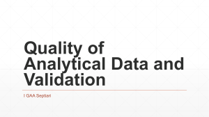 Kualitas Data Analisis dan Validasi