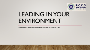 Leading in your environment