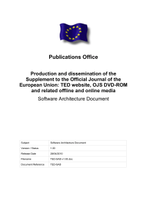 TED Website Software Architecture Document