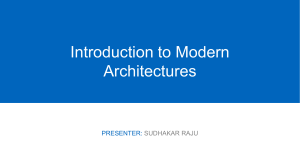 Modern Architecture Topics
