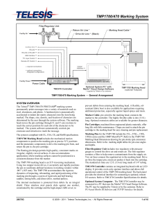 TMP1700/470 Marking System Technical Manual