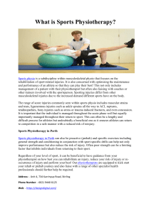 What is Sports Physiotherapy